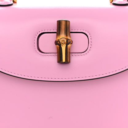 Gucci Boarded Dyana Lux Calfskin Web Small Bamboo 1947 Top Handle Bag Nice Pink 9 of 13