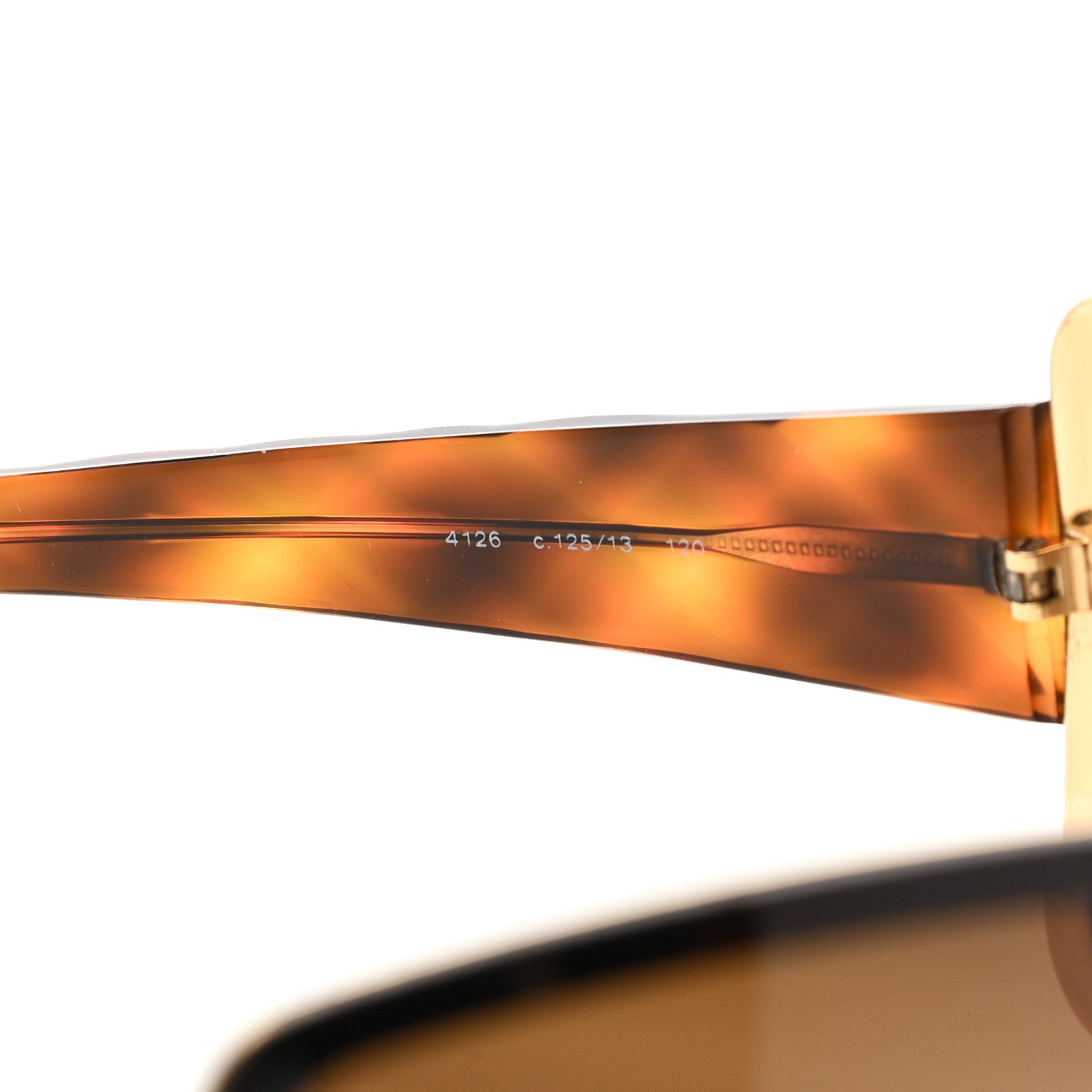 Chanel CHANE Acetate Quilted Shield Sunglasses 4126 Brown 6 of 7