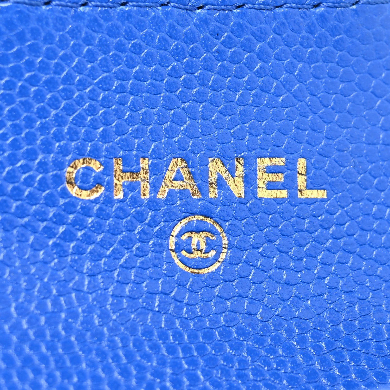 Chanel Caviar Quilted Flap Card Holder Wallet Blue 6 of 12