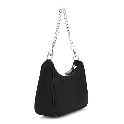 Prada Tessuto Nylon Mini Re-Edition 2000 Shoulder Bag Black 3 of 11