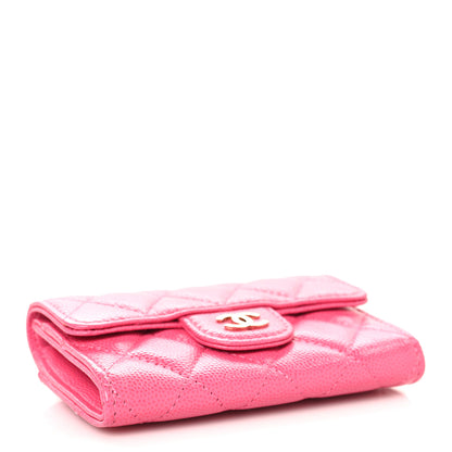Chanel Caviar Quilted Flap Card Holder Wallet Pink 4 of 8