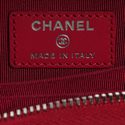 Chanel Caviar Quilted Zip Coin Purse Dark Pink 6 of 8