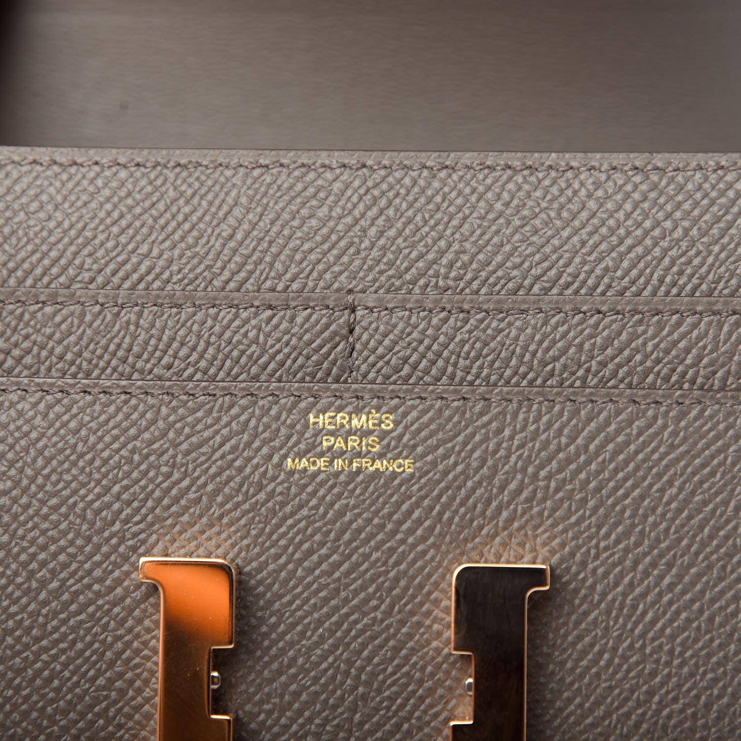 Hermes Epsom Constance Compact Passant Wallet Etain 6 of 6
