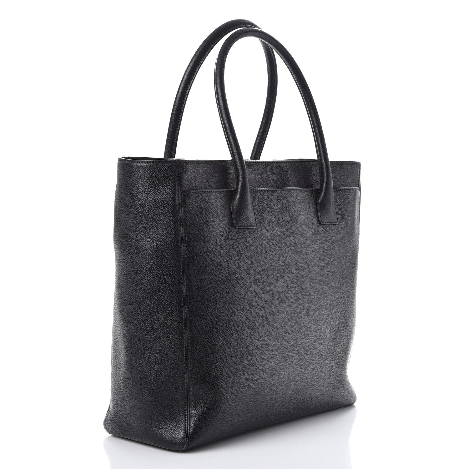 Chanel Calfskin Tall Cerf Tote Black 3 of 10
