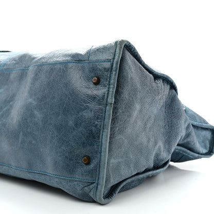 Balenciaga Agneau Classic Hardware Weekender Turquoise 10 of 16