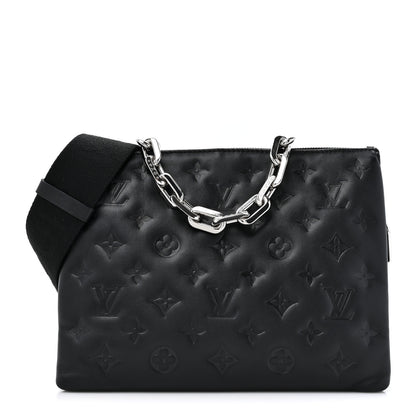 Louis Vuitton Lambskin Embossed Monogram Coussin PM Black 1 of 14