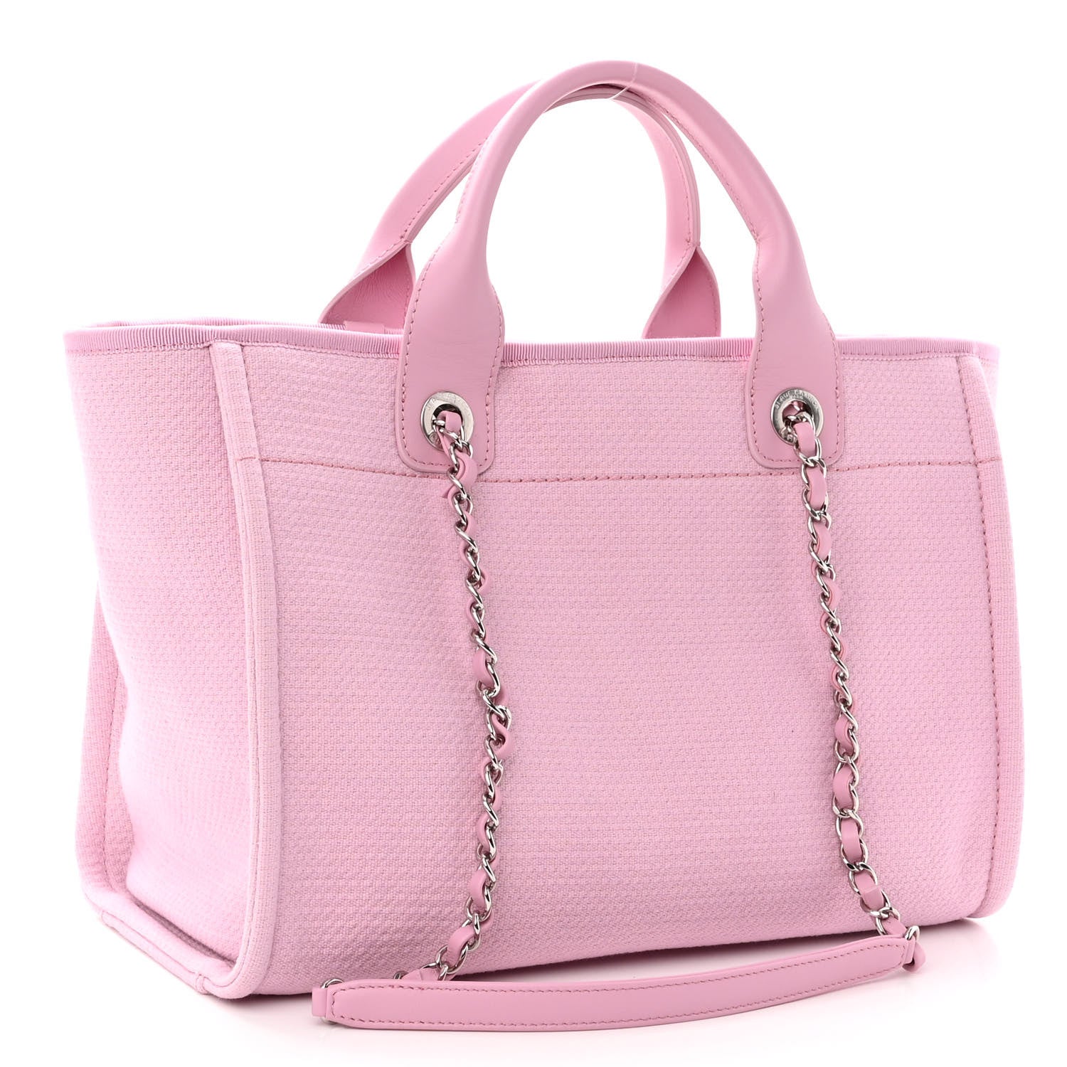 Chanel Mixed Fibers Small Deauville Tote Pink 4 of 11