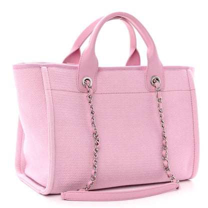 Chanel Mixed Fibers Small Deauville Tote Pink 4 of 11