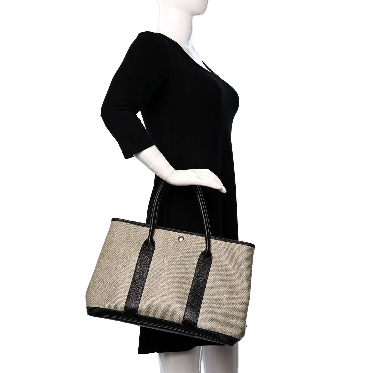 Toile Buffle Skipper Garden Party 36 MM Tote Black