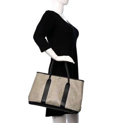 Hermes Toile Buffle Skipper Garden Party 36 MM Tote Black 2 of 8