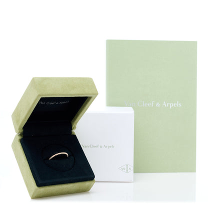 Van Cleef & Arpels 18K Rose Gold Small Perlee Ring 58 8.25 5 of 5