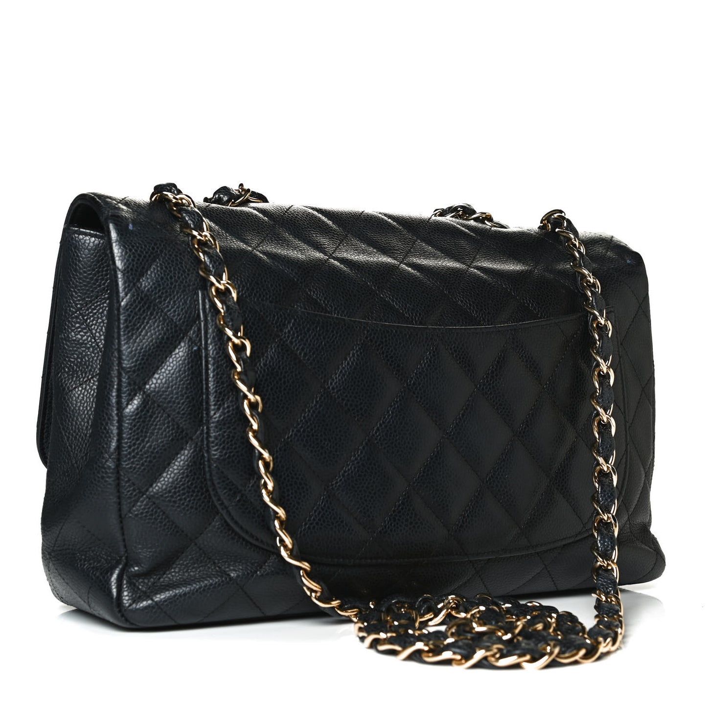Caviar Quilted Jumbo Single Flap Black