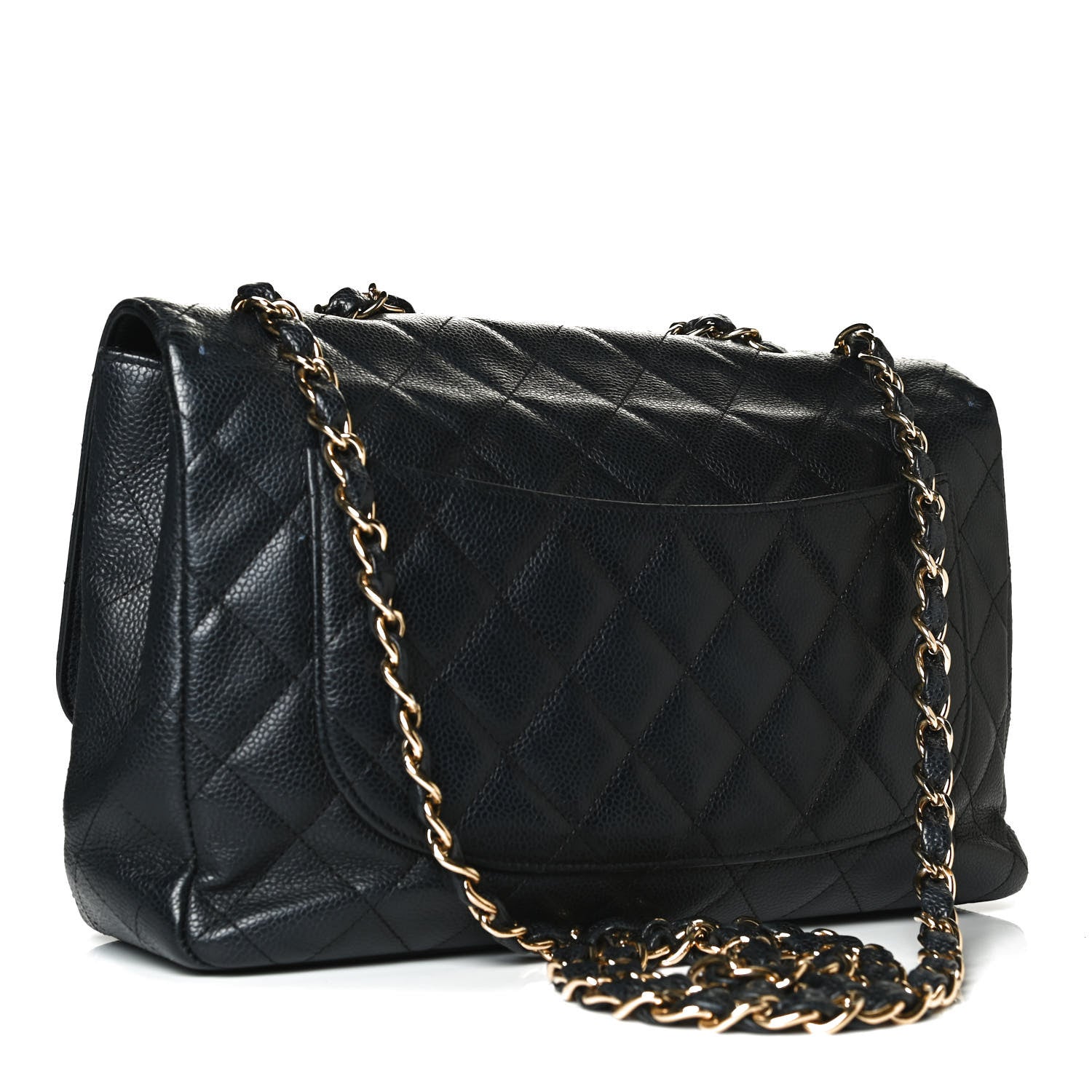 Chanel Caviar Quilted Jumbo Single Flap Black 2 of 11