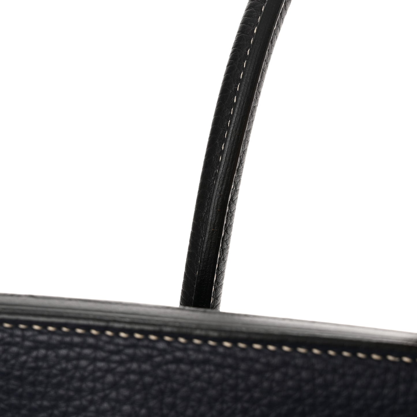 Togo Bi Color Horseshoe Birkin 40 Bleu Nuit Black