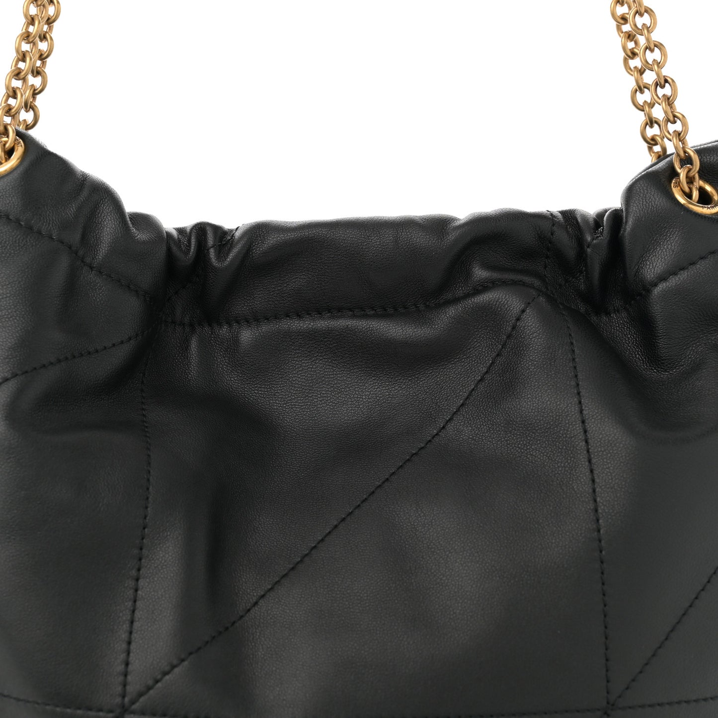 Lambskin Matelasse Monogram Medium Jamie 4.3 Pochon Black