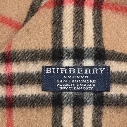 Burberry Cashmere House Check Fringe Scarf Camel 4 of 4