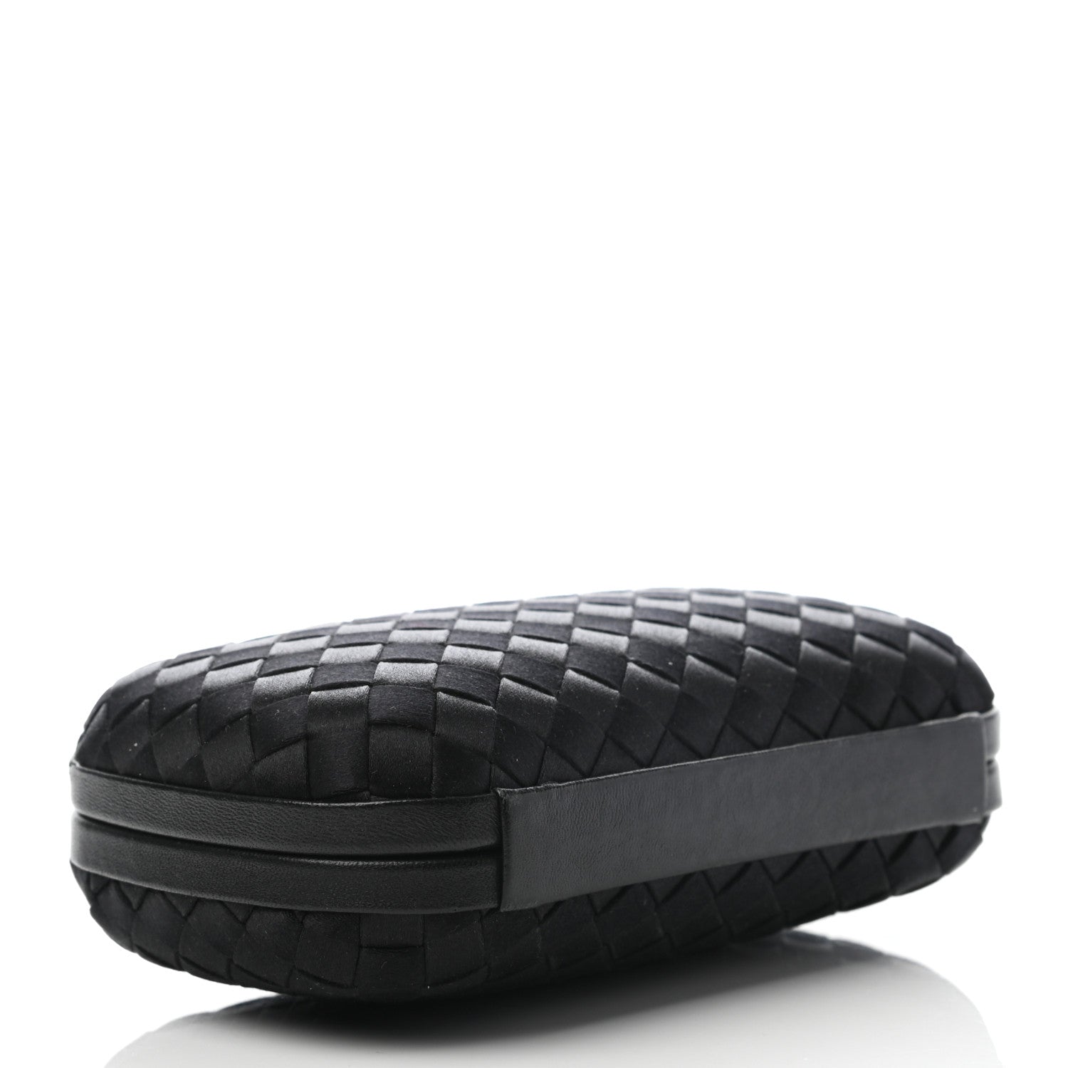 Bottega Veneta Satin Intreccio Impero Knot Clutch Black 4 of 7
