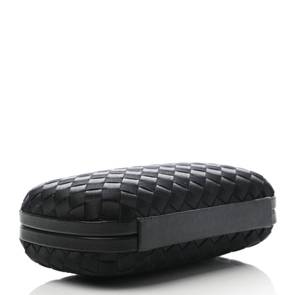 Bottega Veneta Satin Intreccio Impero Knot Clutch Black 4 of 7