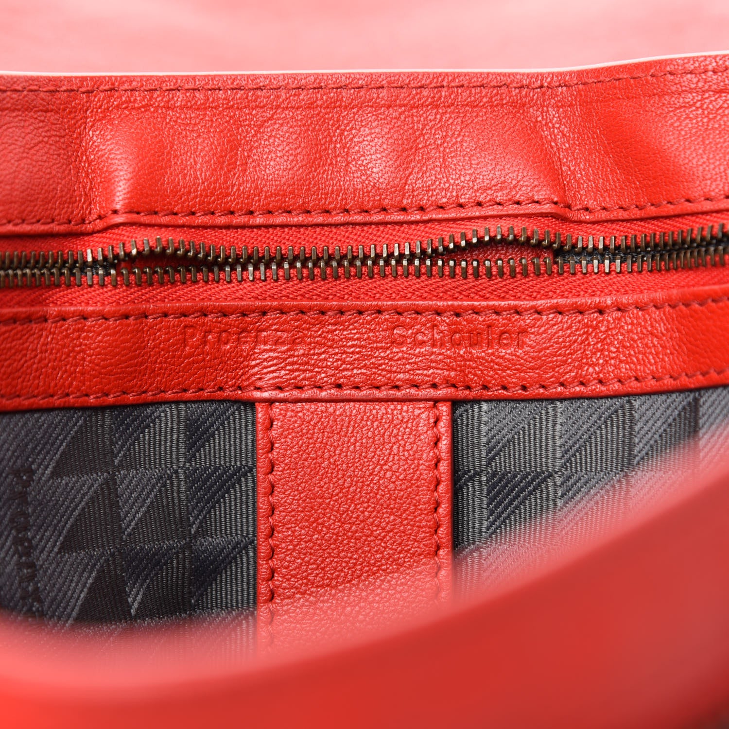 Proenza Schouler Lambskin Medium PS1 Satchel Red 9 of 12