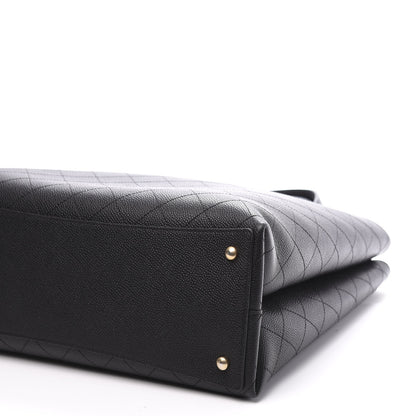 Chanel Caviar Stitched Large Shopping Tote Bag Black 9 of 11
