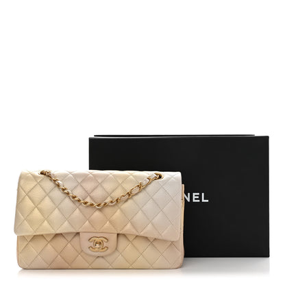 Chanel Metallic Goatskin Quilted Ombre Medium Double Flap Gold 18 of 18