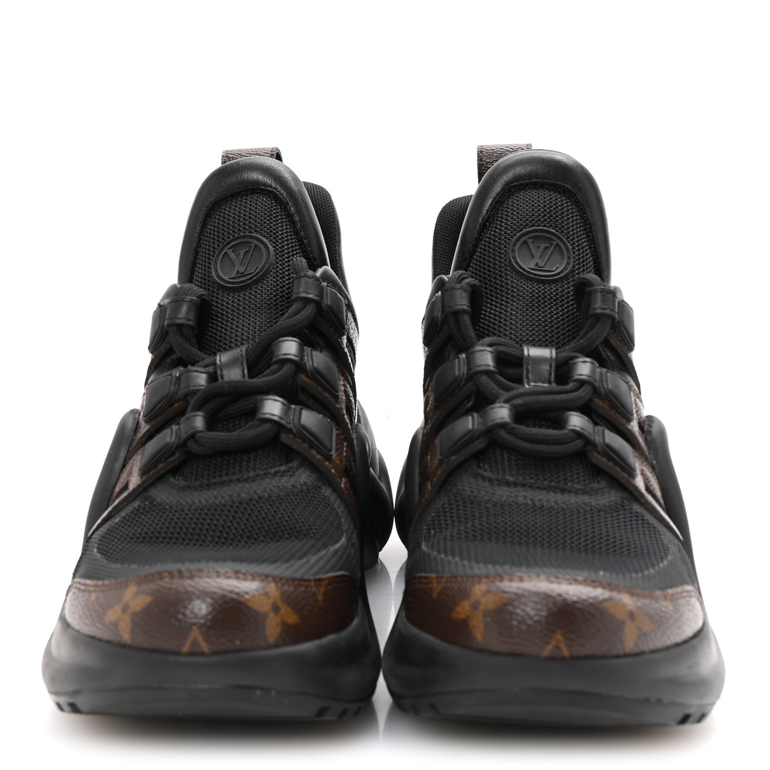 Louis Vuitton Calfskin Patent Monogram LV Archlight Sneakers 36.5 Black 3 of 9