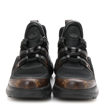 Louis Vuitton Calfskin Patent Monogram LV Archlight Sneakers 36.5 Black 3 of 9
