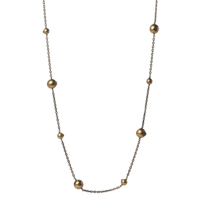 Christian Dior Metal Long Necklace Aged Gold 1 of 3