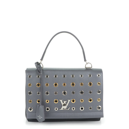 Louis Vuitton Soft Calfskin Eyelet Lockme II Top Handle Gris Silver 1 of 6