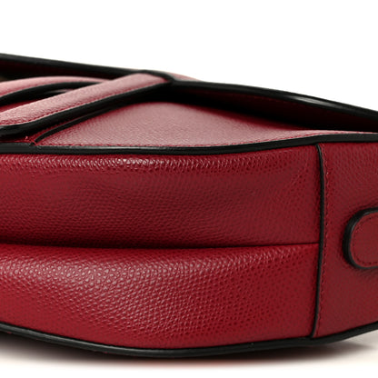 Christian Dior Grained Calfskin Saddle Bag Red 10 of 10