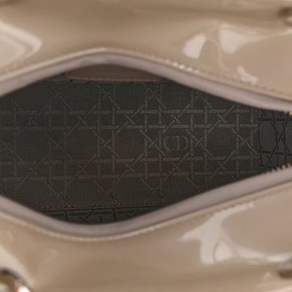 Christian Dior Patent Cannage Medium Lady Dior Beige 4 of 9