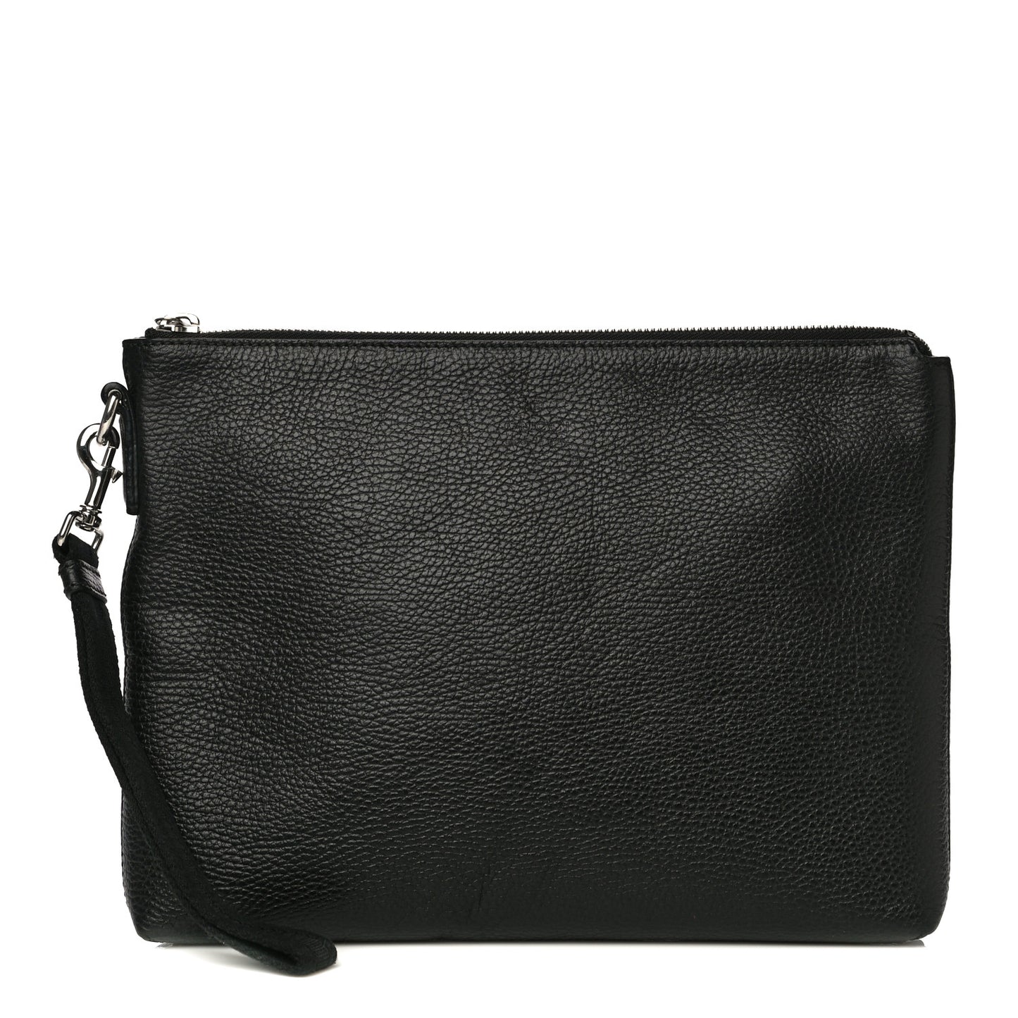 Pebbled Calfskin Clutch Black