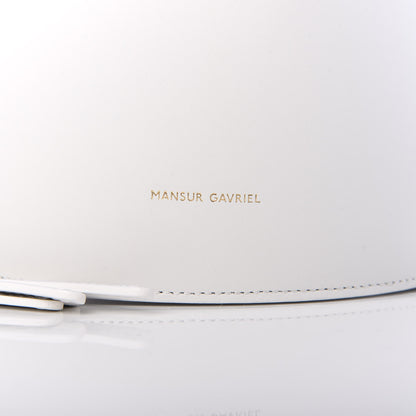 Mansur Gavriel Calfskin Fringe Bucket Bag White 6 of 8