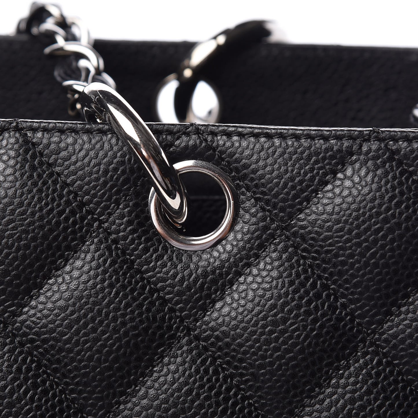 Caviar Quilted Grand Shopping Tote GST Black