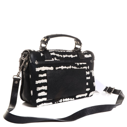 Proenza Schouler Jacquard Wood Block PS1 Tiny Satchel Black White 3 of 15