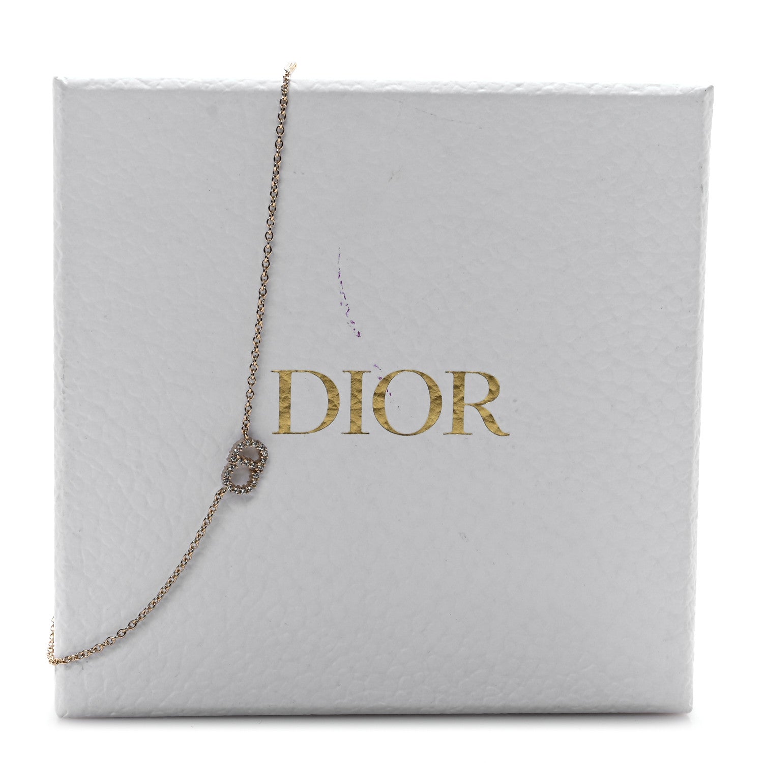 Christian Dior Metal Crystal Clair D Lune Necklace Gold 6 of 6