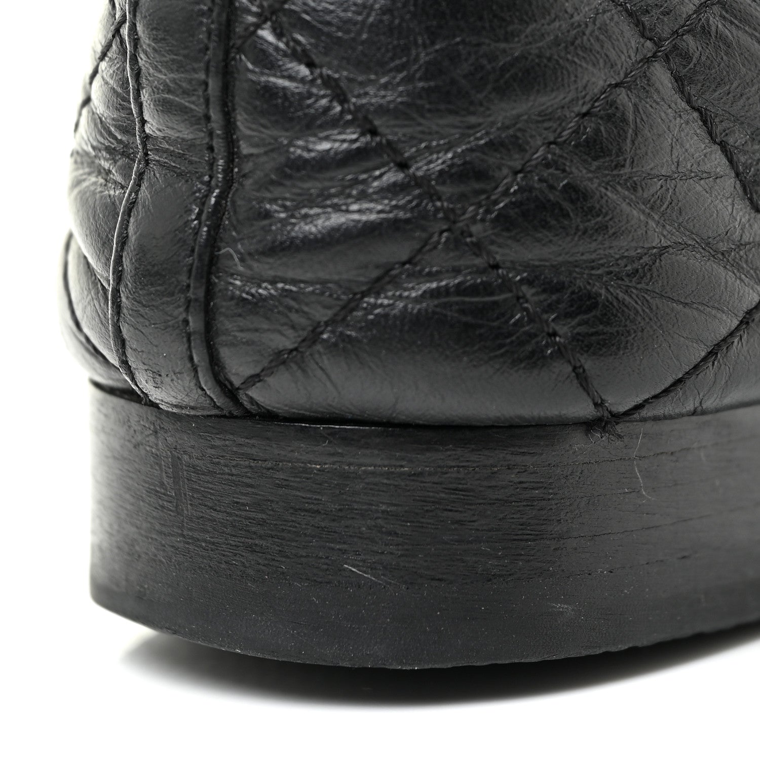 Chanel Aged Calfskin Quilted Cap Toe Ballerina Flats 35.5 Black 19 of 19