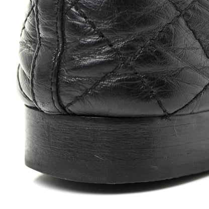 Chanel Aged Calfskin Quilted Cap Toe Ballerina Flats 35.5 Black 19 of 19