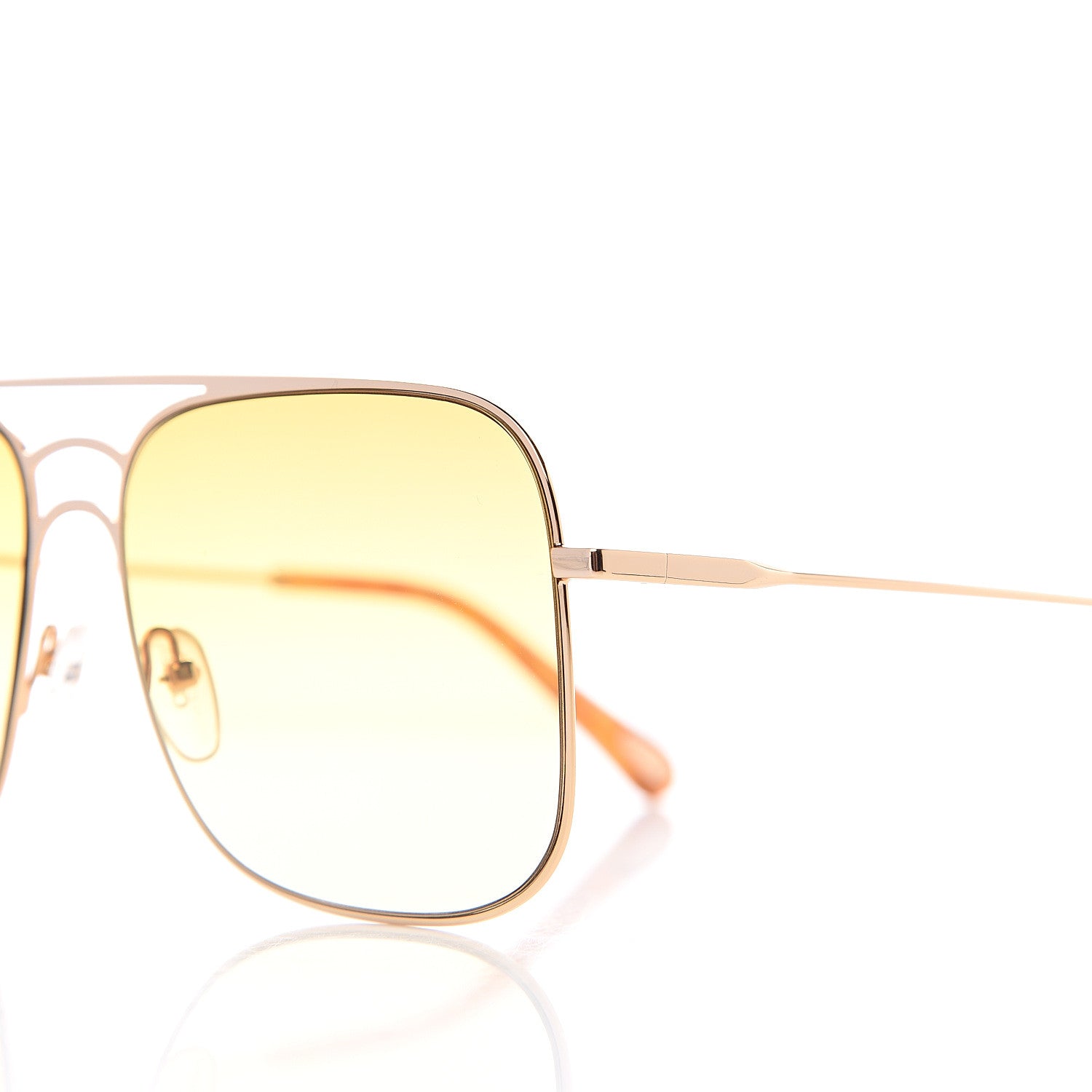 Chloe Square Aviator Sunglasses CE140S Gold Yellow 7 of 8