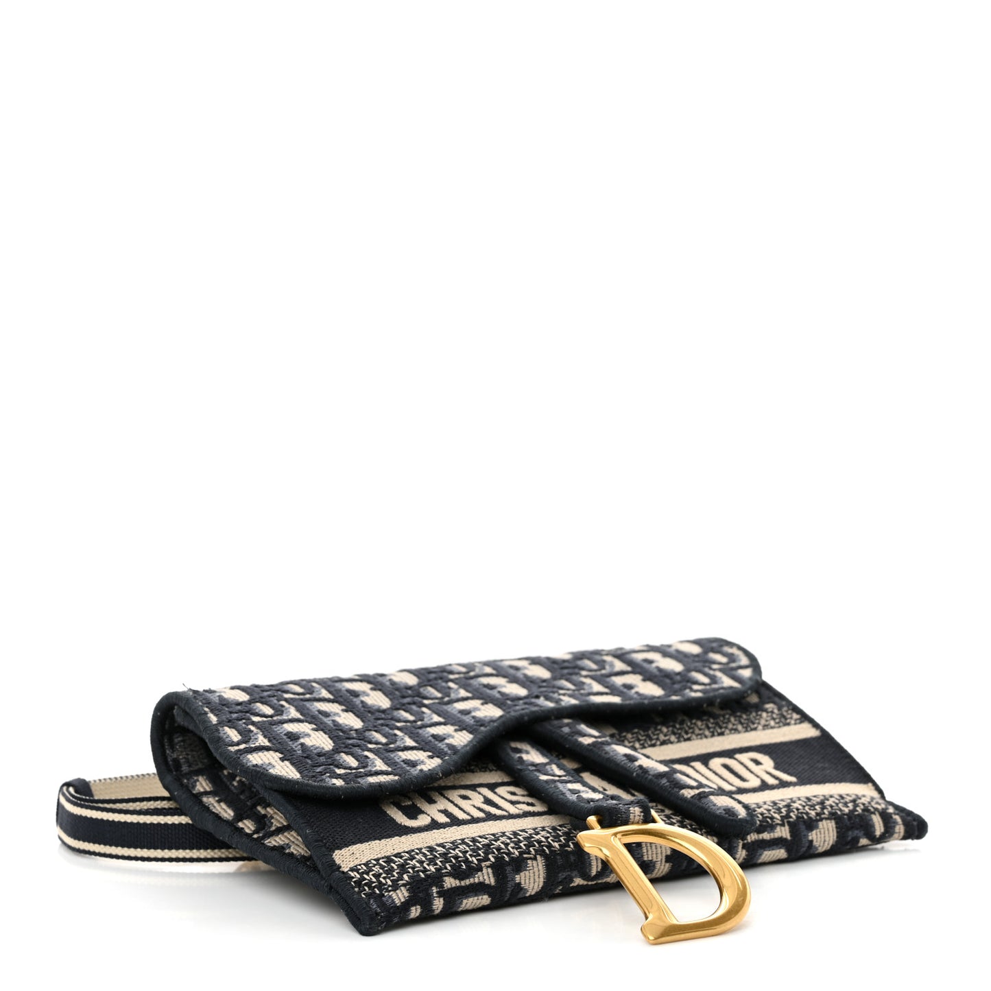 Oblique Slim Saddle Pouch Blue