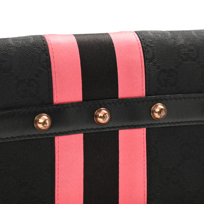 Gucci Monogram Horsebit Web Clutch Black 12 of 13