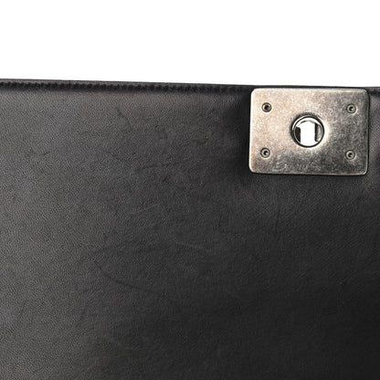 Chanel Lambskin Quilted Large Boy Flap Black 10 of 10