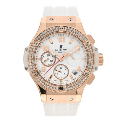 Hublot 18K Rose Gold Rubber Diamond Pave Bezel 41mm Big Bang Automatic Watch 341.PE.230.RW.114 1 of 5