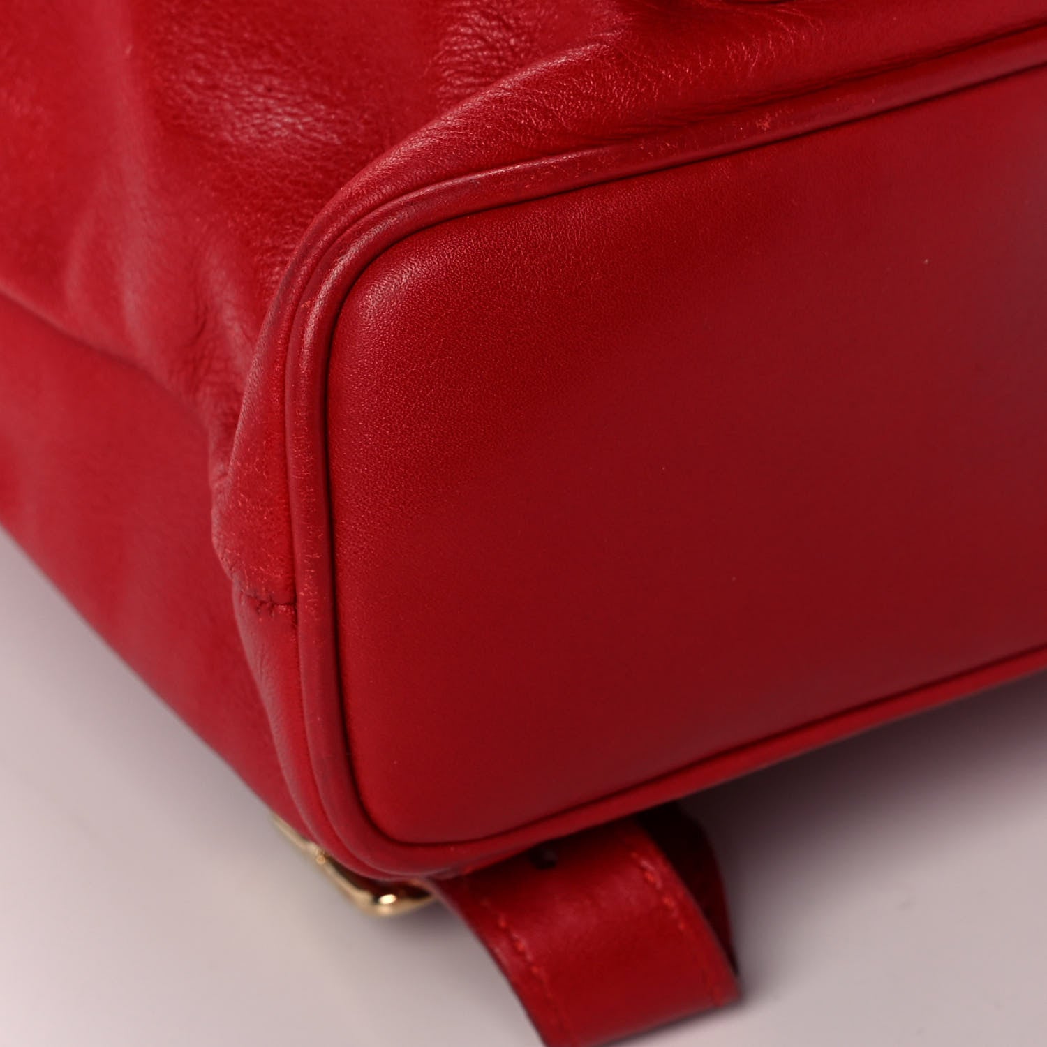 Gucci Calfskin Bamboo Mini Backpack Red 8 of 11