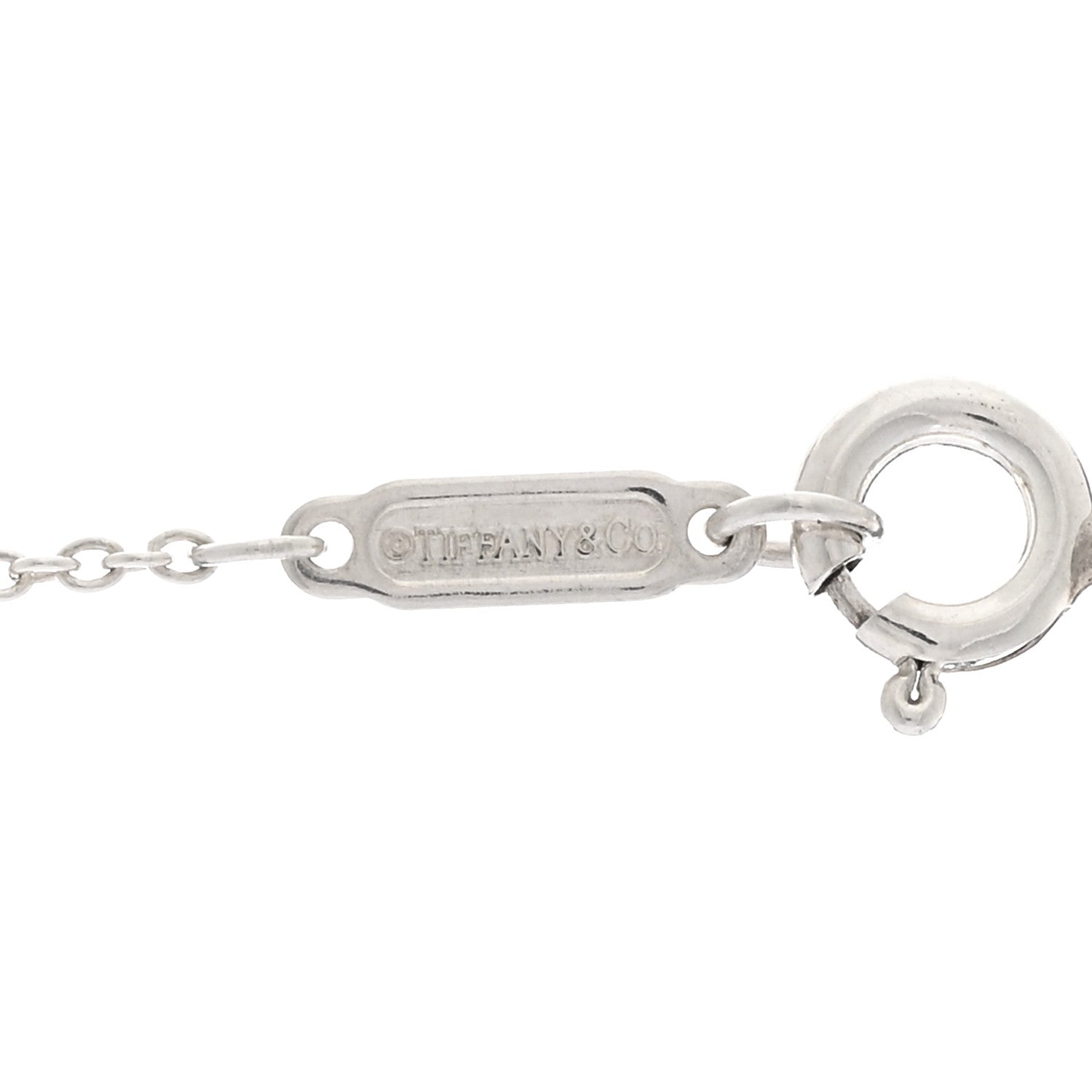 Tiffany Sterling Silver Modern Keys Open Round Key Pendant Necklace 4 of 4