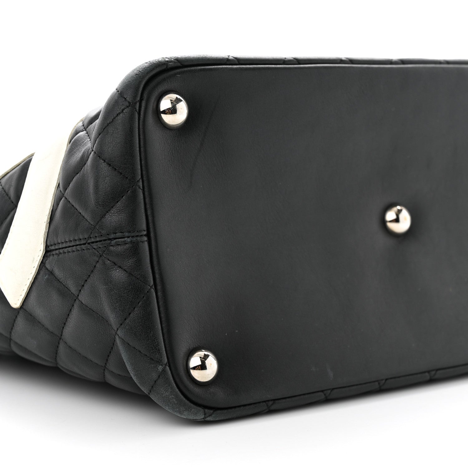 Chanel Calfskin Quilted Large Cambon Tote Black White 9 of 13
