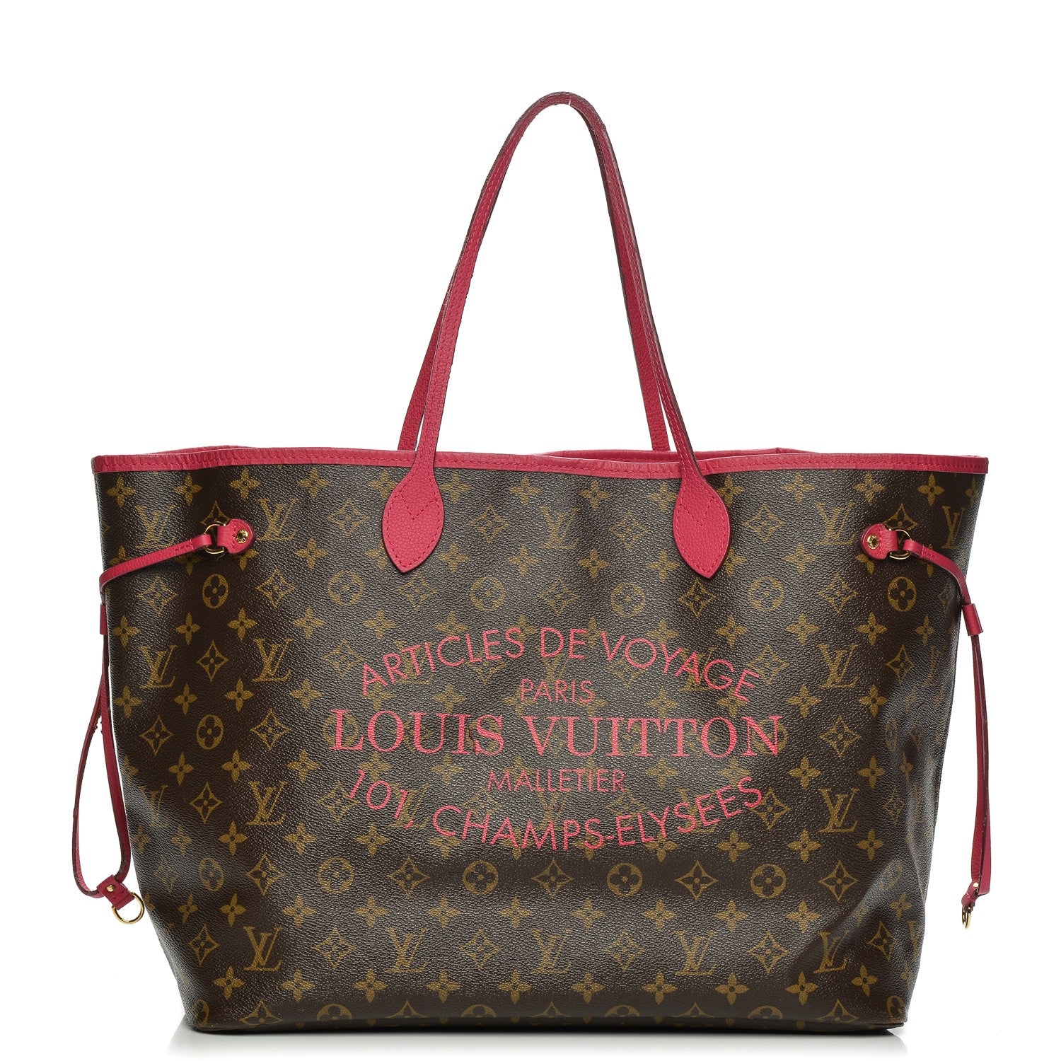 Louis Vuitton Monogram Articles de Voyage Ikat Neverfull GM Rose Indien 1 of 12