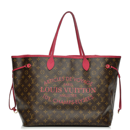 Louis Vuitton Monogram Articles de Voyage Ikat Neverfull GM Rose Indien 1 of 12