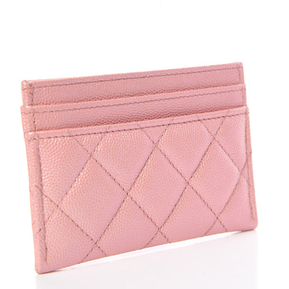 Chanel Iridescent Caviar Quilted Card Holder Rose Pink 3 of 9