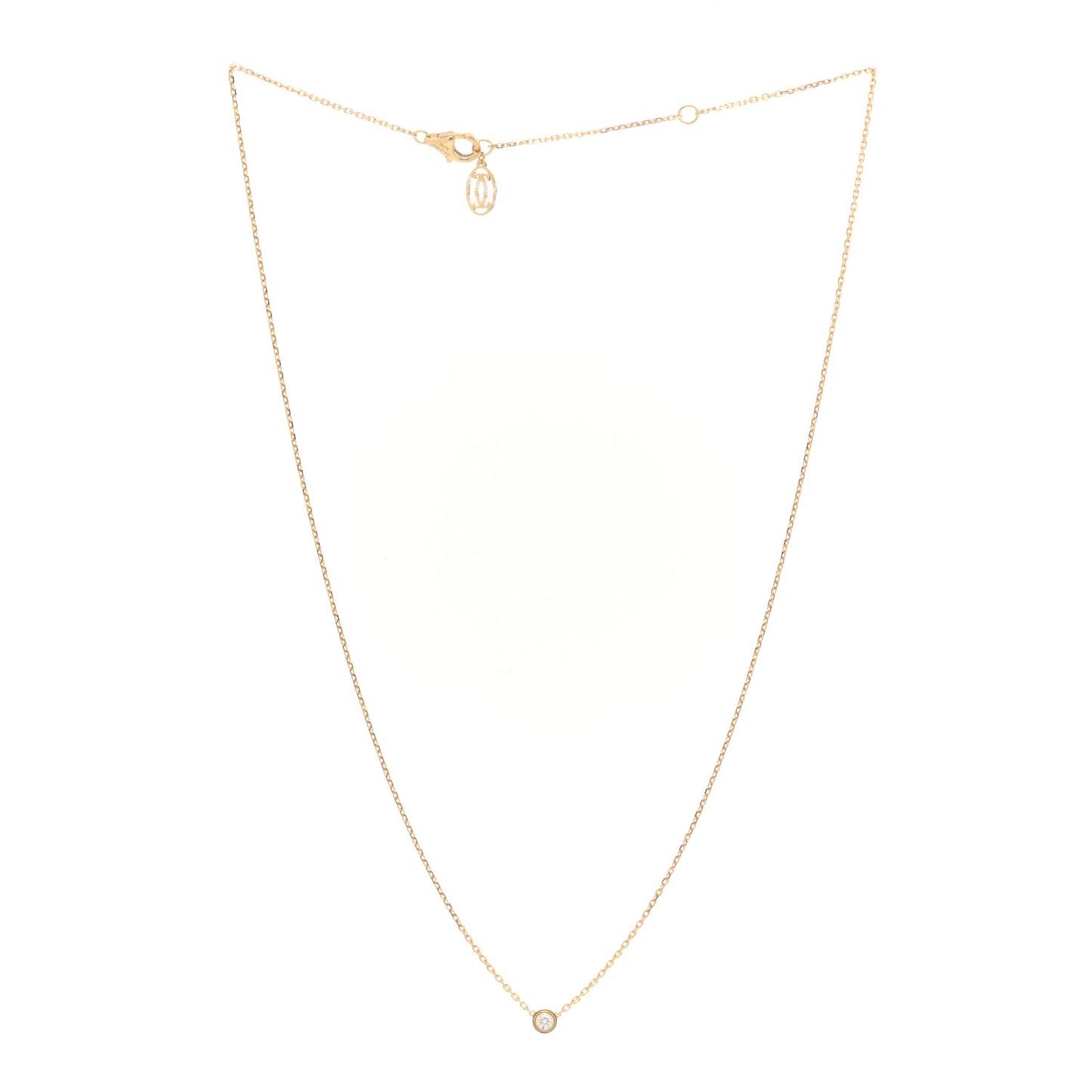 18K Yellow Gold Diamond SM D'Amour Pendant Necklace